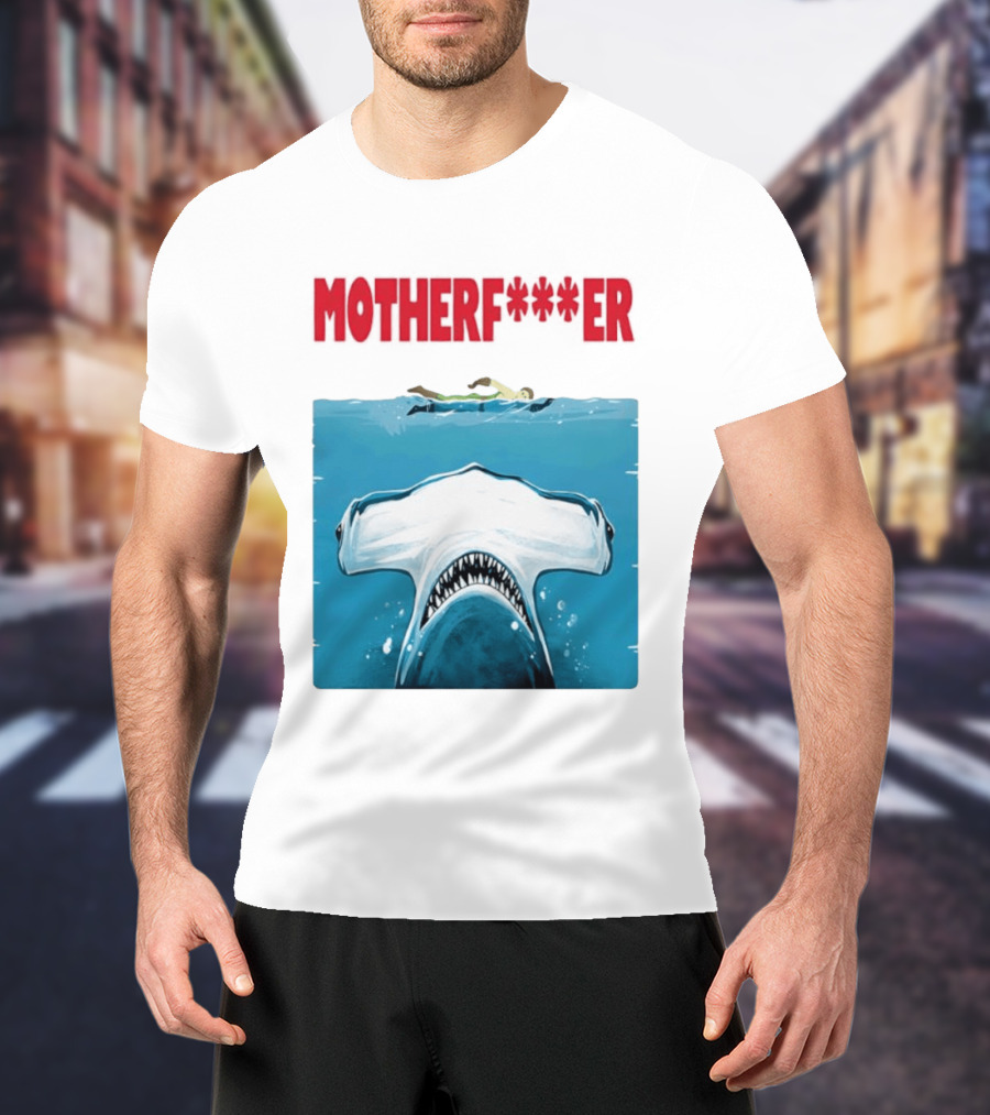 Samuel L Jackson Motherfucker Hammerhead Shark Jaws T-Shirt