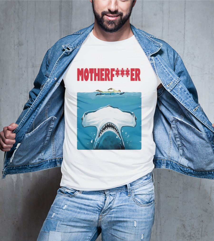 Samuel L Jackson Motherfucker Hammerhead Shark Jaws T-Shirt