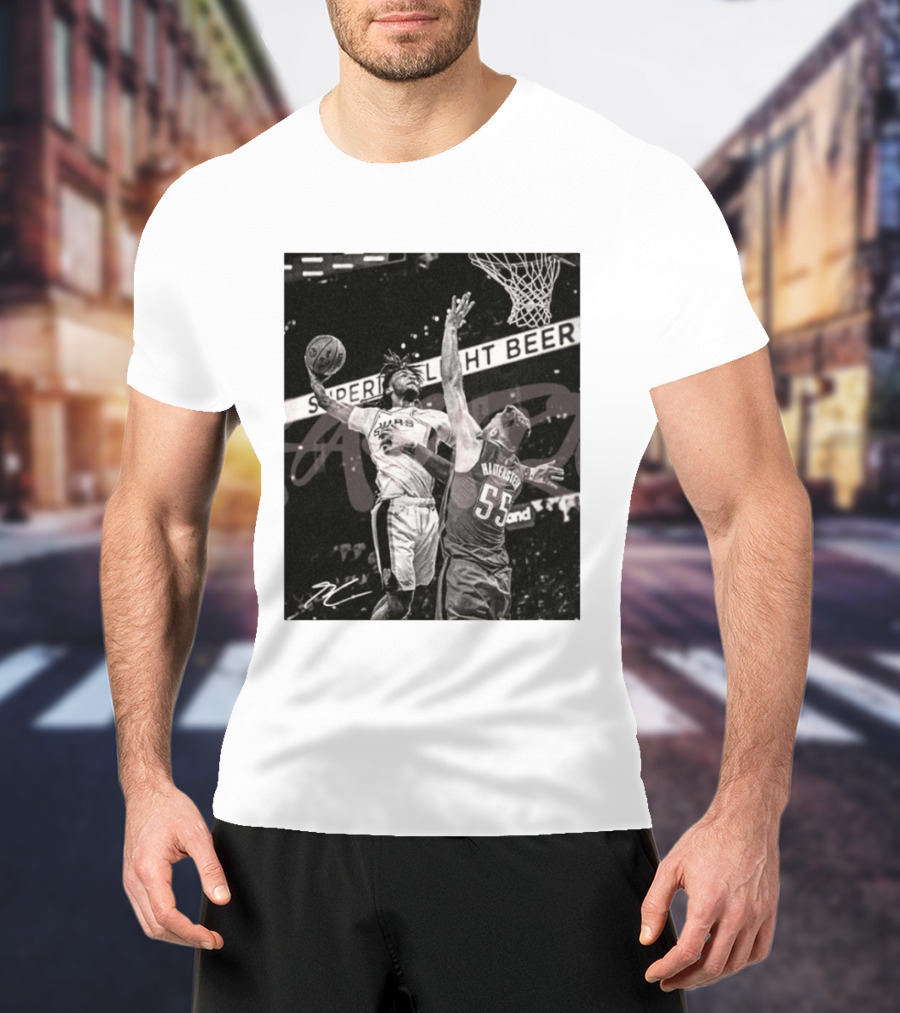 San Antonio Spurs Basketball Hartenstein 55 Player Action Photo Sport Superior Light Beer T-Shirt