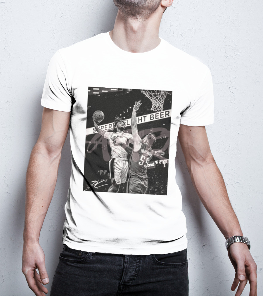 San Antonio Spurs Basketball Hartenstein 55 Player Action Photo Sport Superior Light Beer T-Shirt