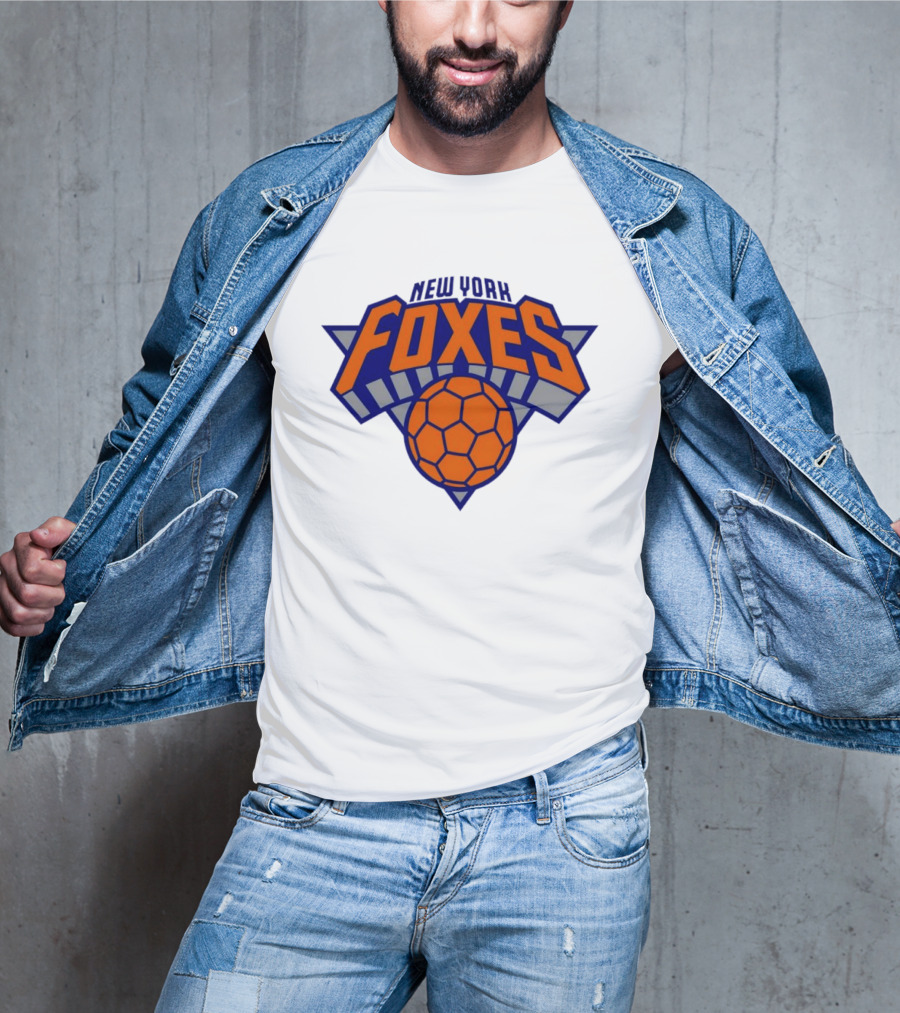 New York Foxes Basketball Soccer Emblem Hybrid T-Shirt
