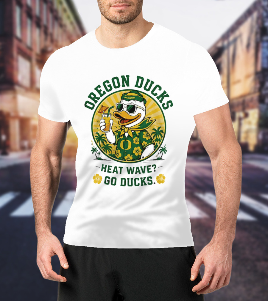 Oregon Ducks Heat Wave Go Ducks Summer Vibe T-Shirt