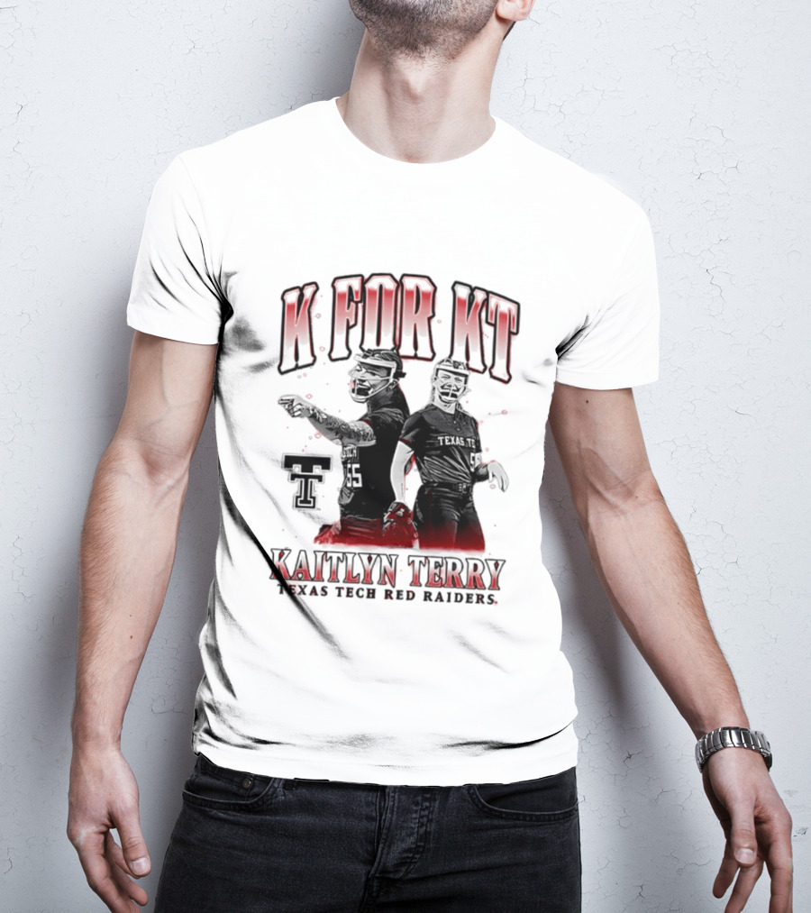 K For KT Kaitlyn Terry Texas Tech Red Raiders T-Shirt
