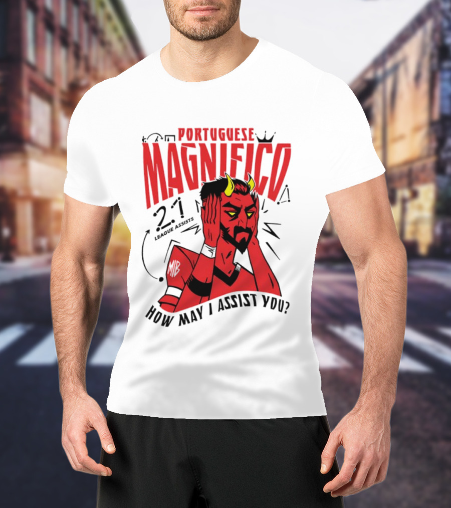 Portuguese Magnifico 21 Goals How May I Assist You Devil T-Shirt