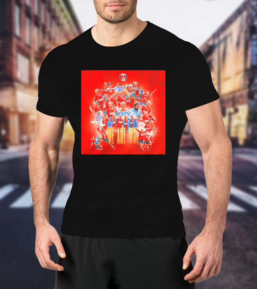 Charlton Athletic Women We Are WSL Team Celebration Montage T-Shirt