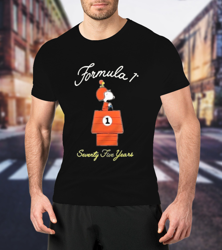 Formula 1 Snoopy Peanuts Dog House Seventy Five Years T-Shirt