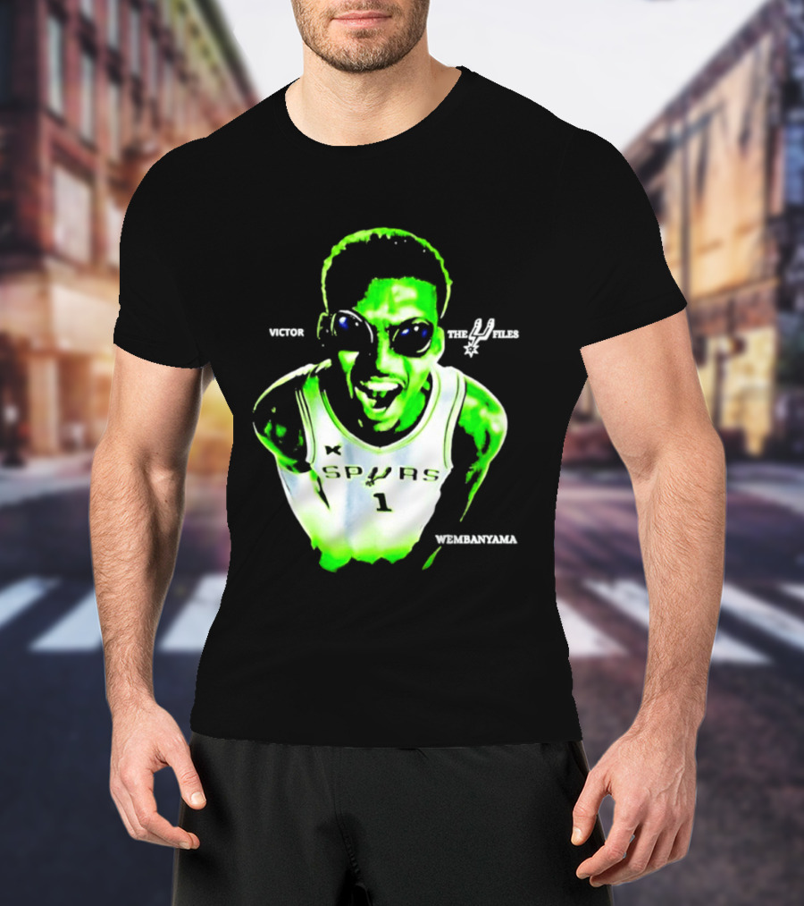 Victor Wembanyama Spurs X Files Number 1 Basketball Alien Concept T-Shirt