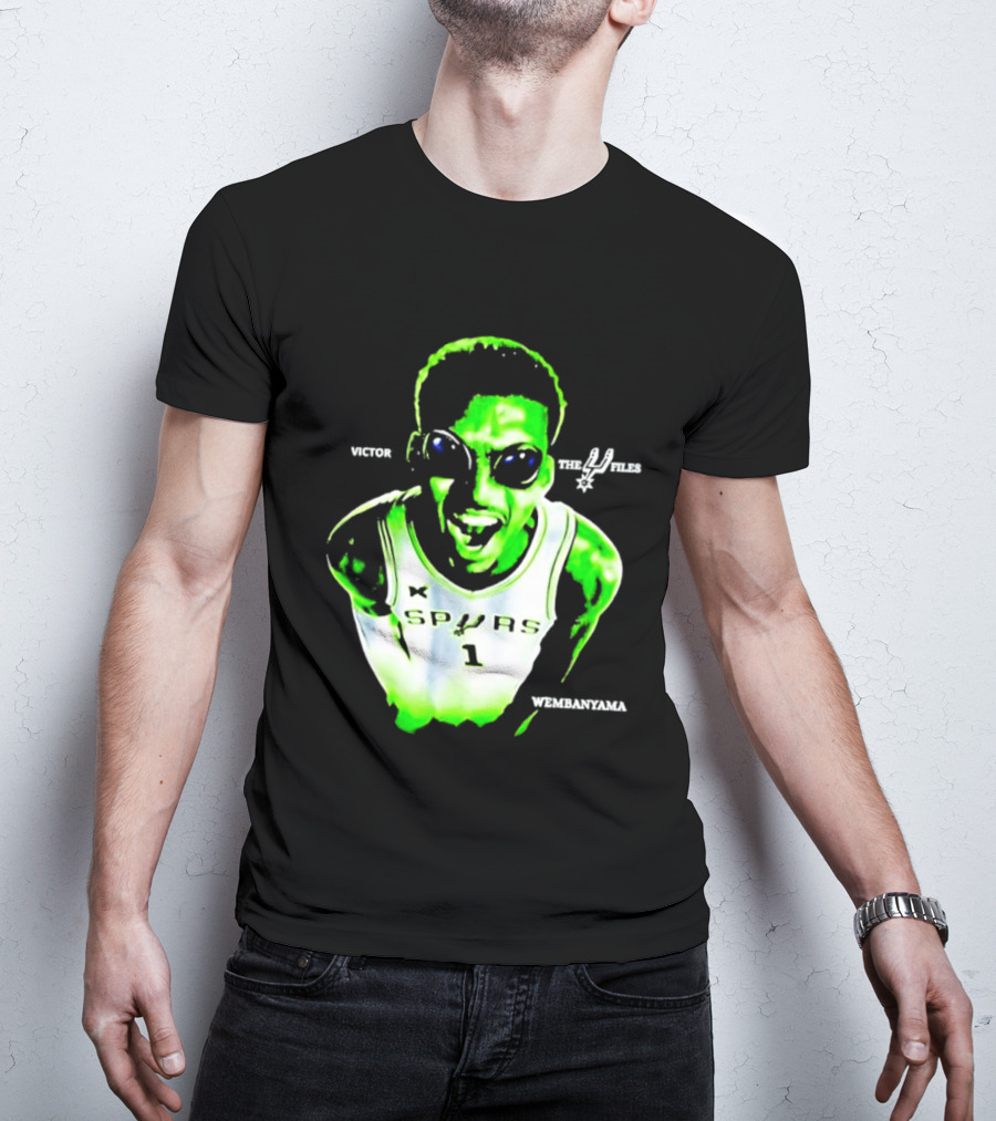 Victor Wembanyama Spurs X Files Number 1 Basketball Alien Concept T-Shirt