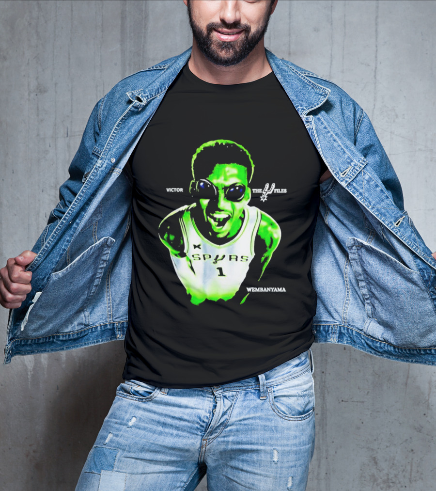 Victor Wembanyama Spurs X Files Number 1 Basketball Alien Concept T-Shirt