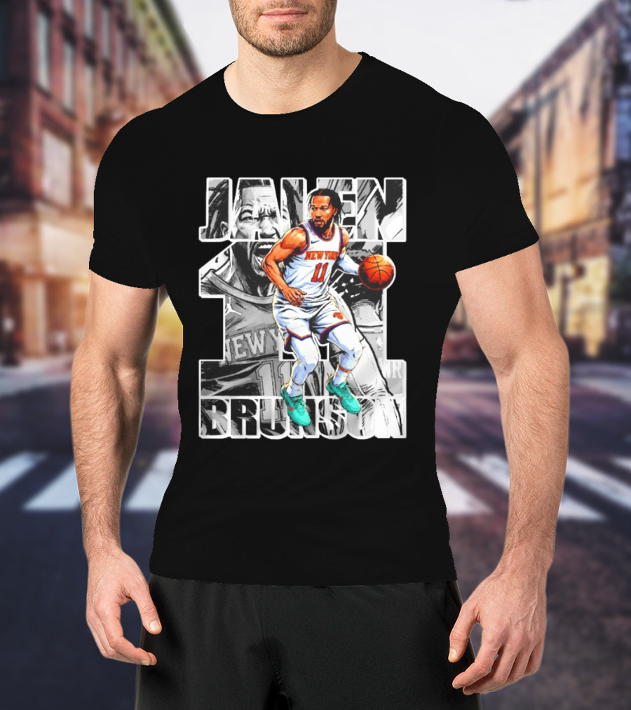 Jalen Brunson New York Knicks Manga Style Number 11 T-Shirt