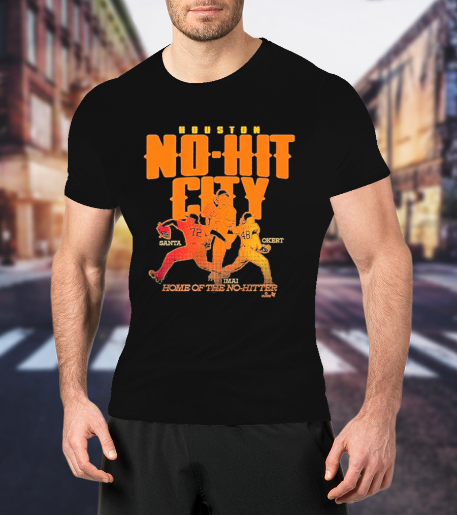 Houston No Hit City Home Of The No Hitter Tatsuya Imai Steven Okert Alimber Santa T-Shirt