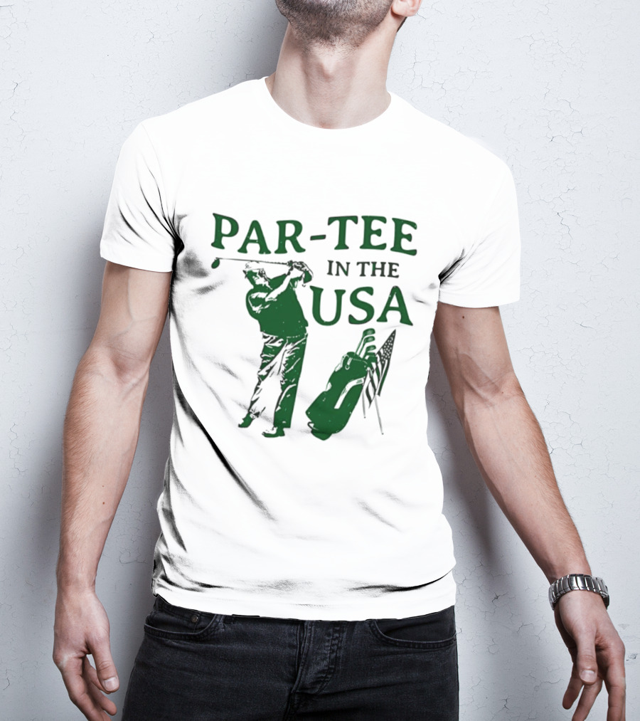 Par In The USA Golf Player With Clubs T-Shirt