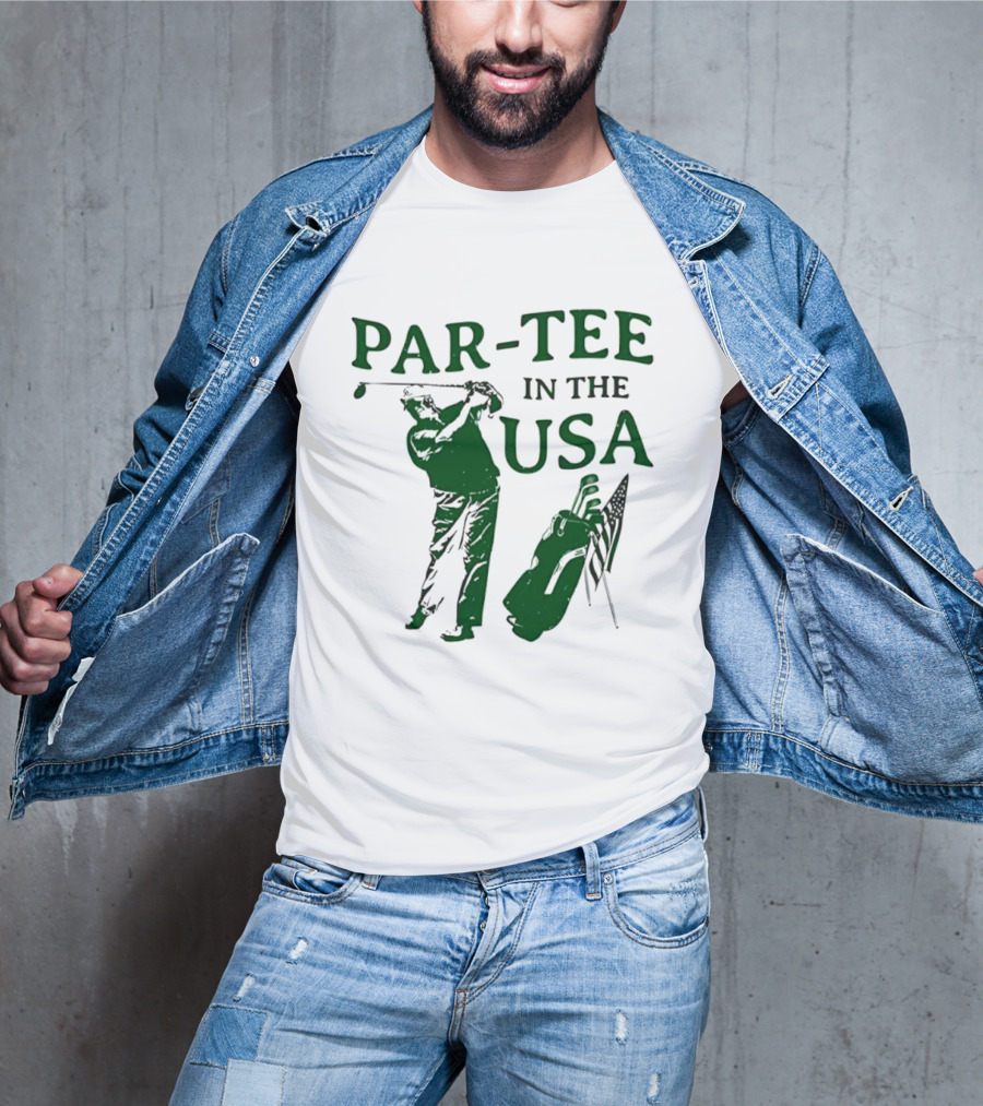 Par In The USA Golf Player With Clubs T-Shirt