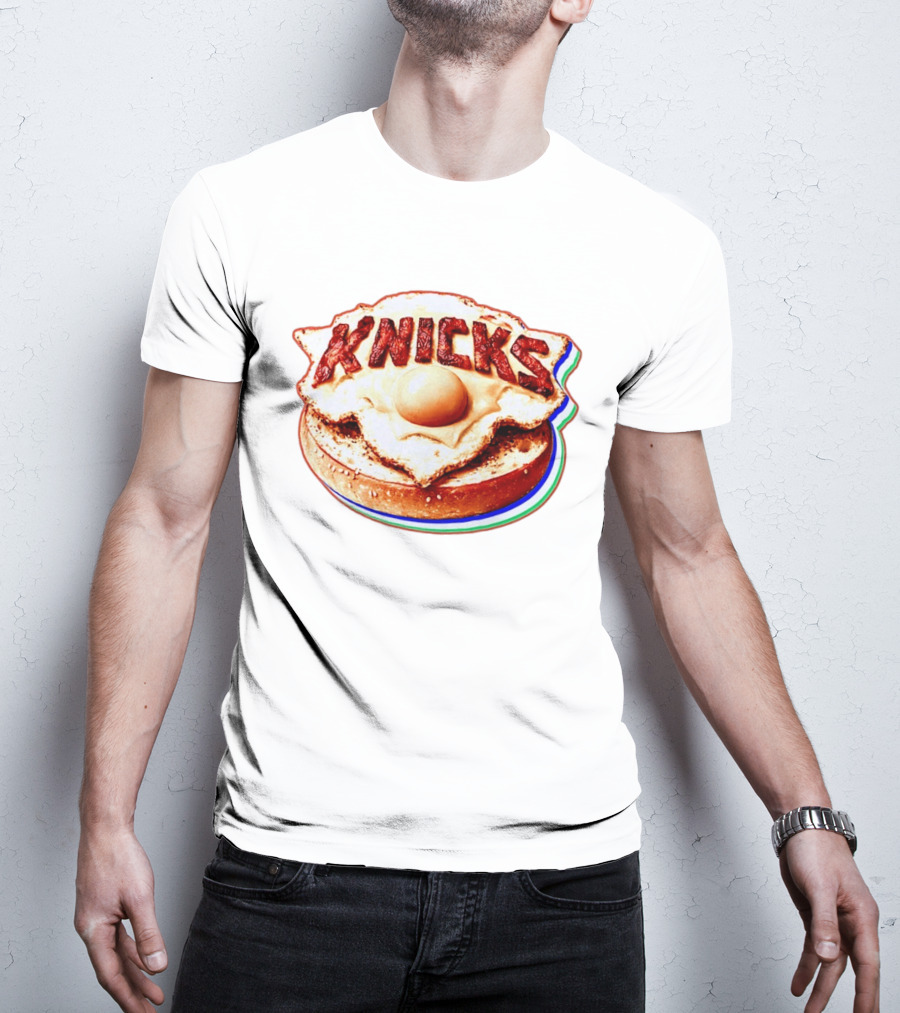 New York Knicks Breakfast Bagel Egg Knicks T-Shirt