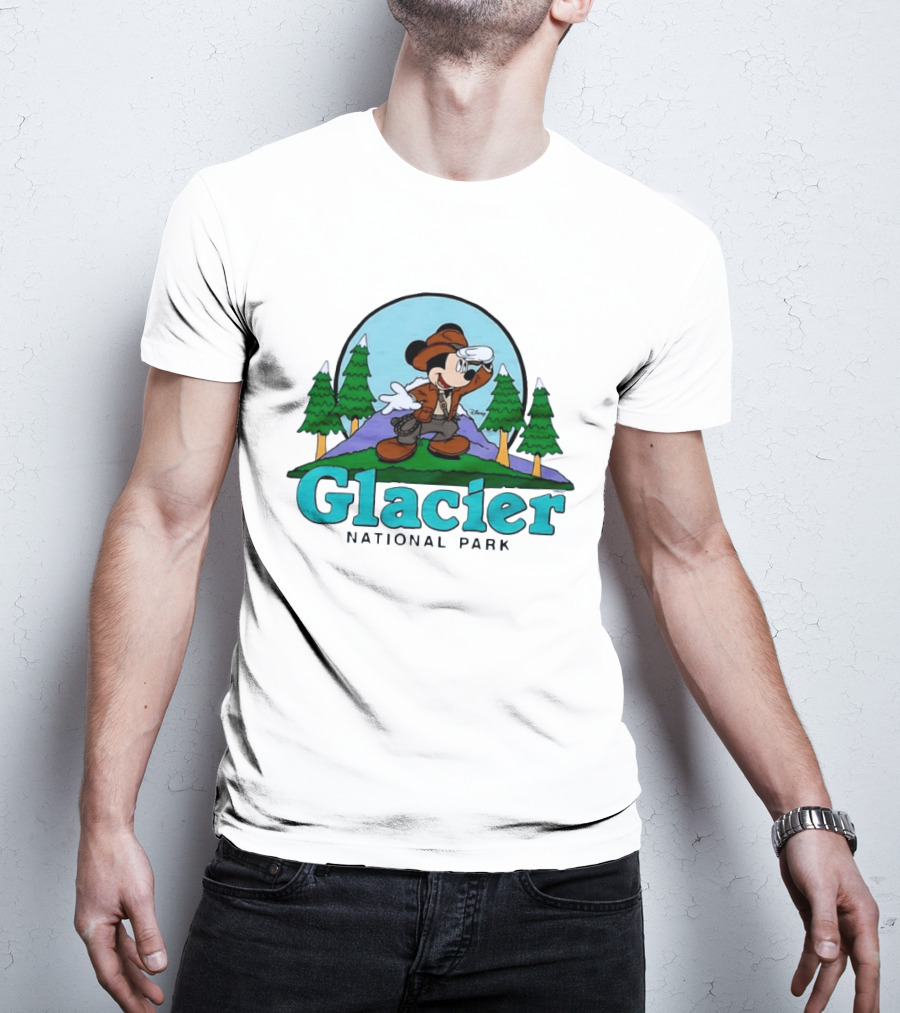 Mickey Mouse Explorer Glacier National Park Adventure T-Shirt