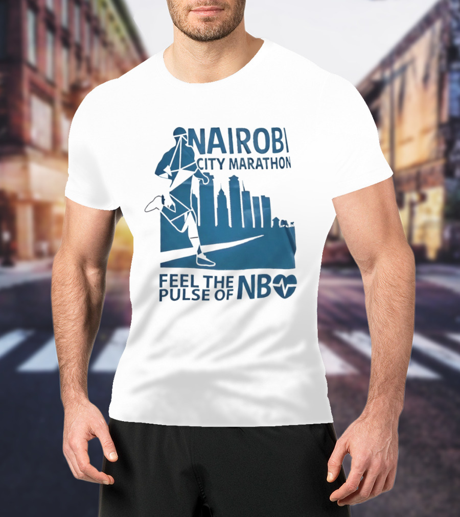 Nairobi City Marathon Feel The Pulse Of NB Skyline Runner Athletics Event T-Shirt