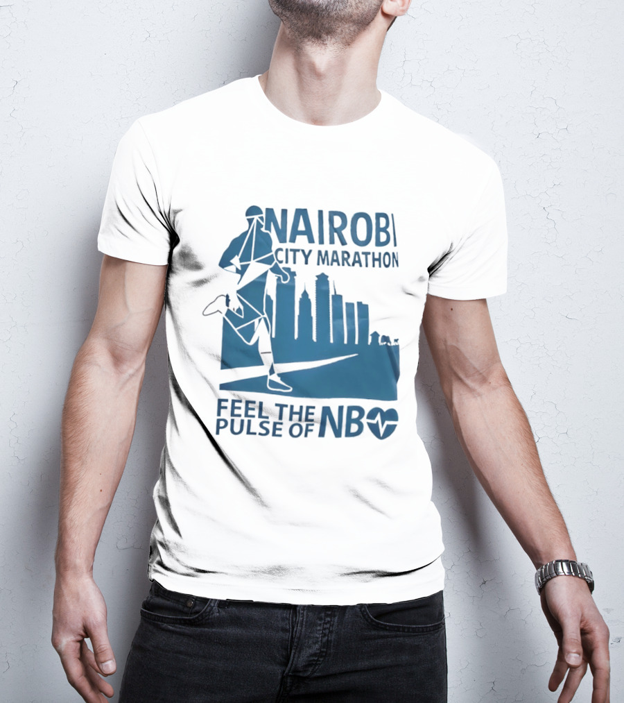 Nairobi City Marathon Feel The Pulse Of NB Skyline Runner Athletics Event T-Shirt