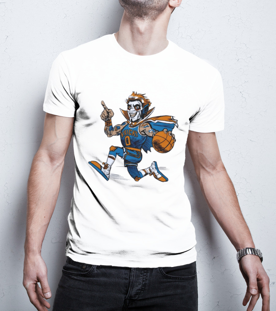 New York Knicks Dracula Vampire Basketball Comic T-Shirt
