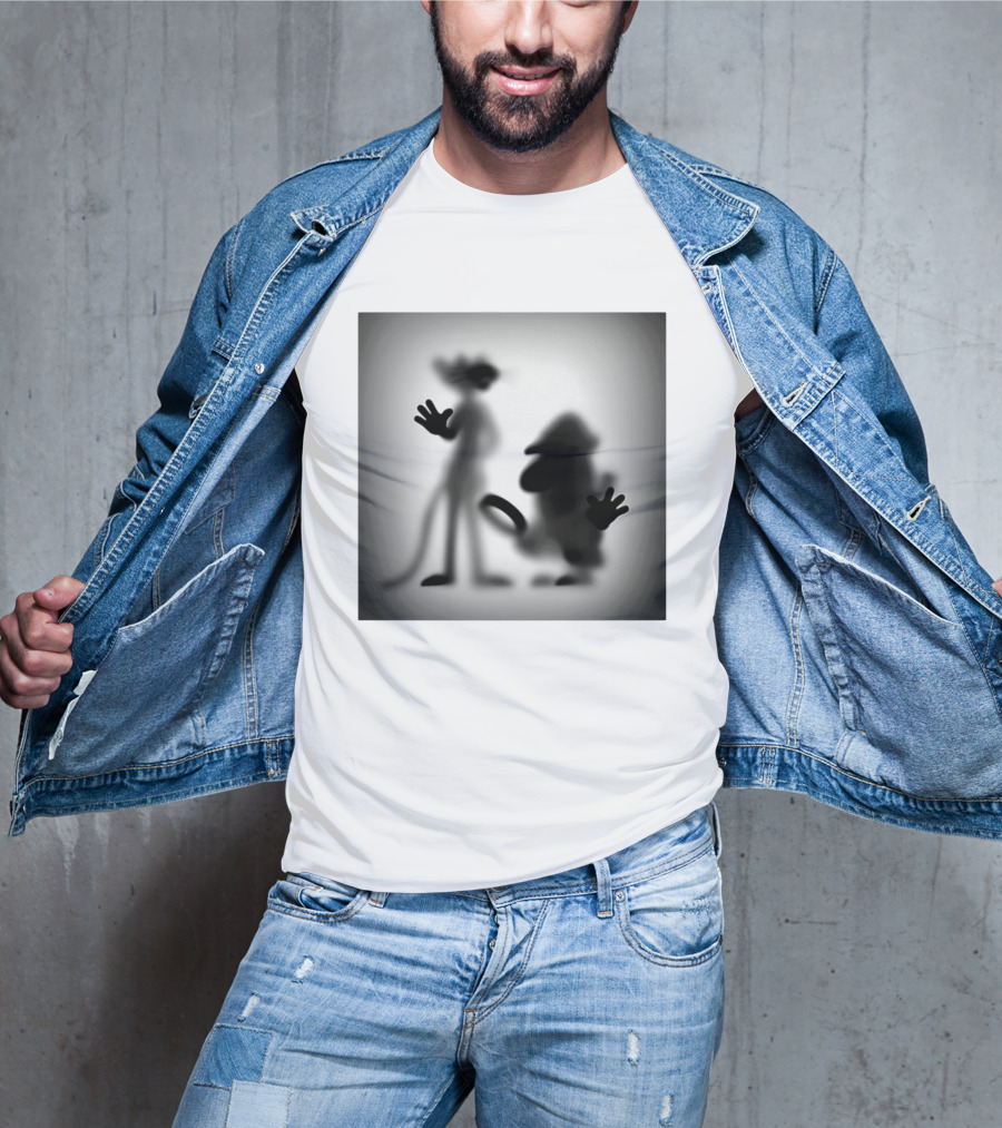 Pink Panther Inspector Clouseau Shadow Figure Duo T-Shirt
