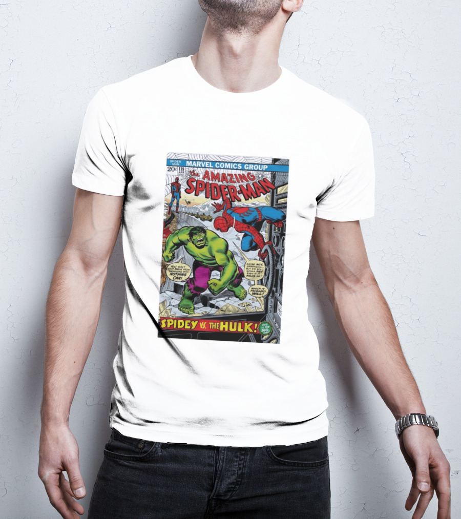 Marvel Comics Group The Amazing Spider Man 119 Spidey Vs The Hulk Comic Book Cover T-Shirt