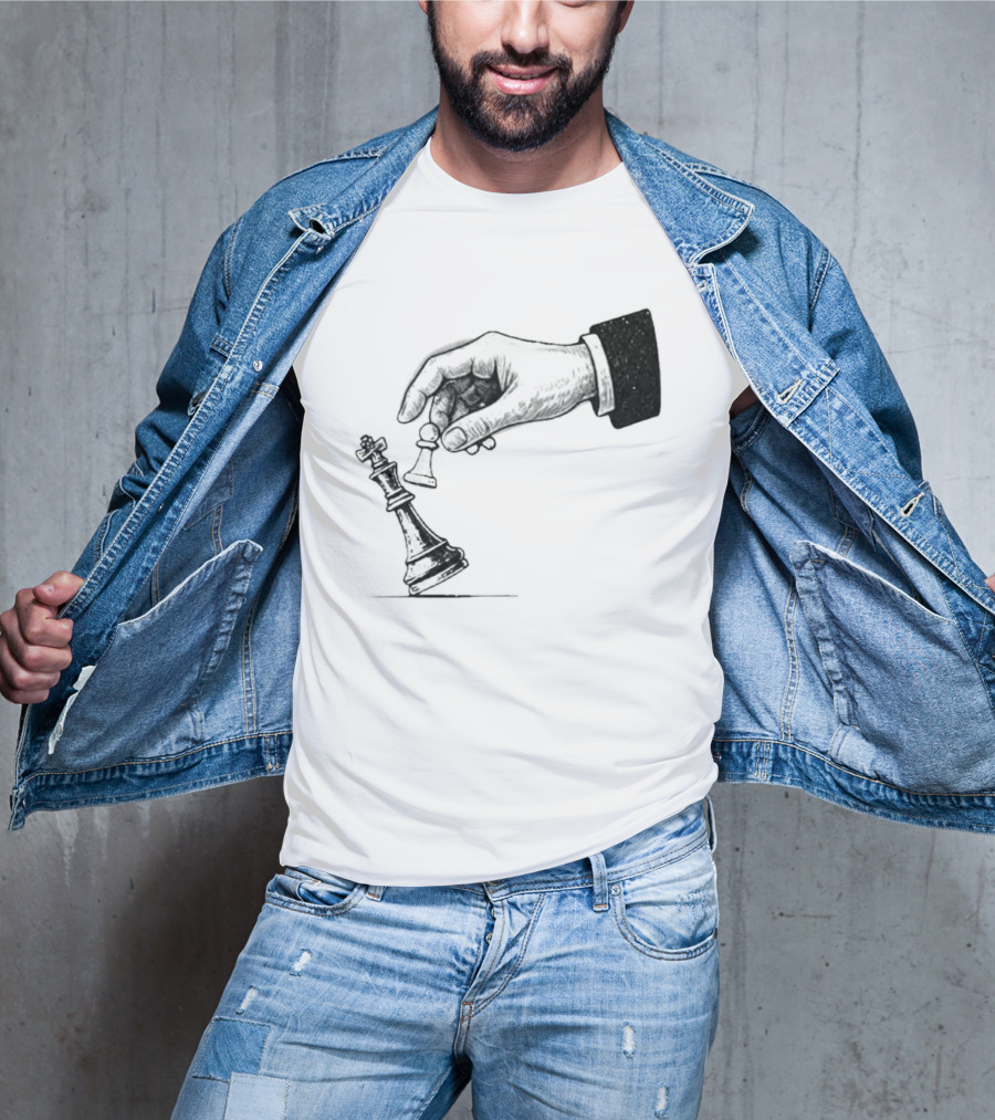 Chess Pawn Topple King Strategic Game Power Victory T-Shirt
