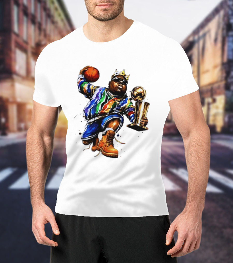 New York Knicks Basketball Biggie Smalls Crown Trophy T-Shirt