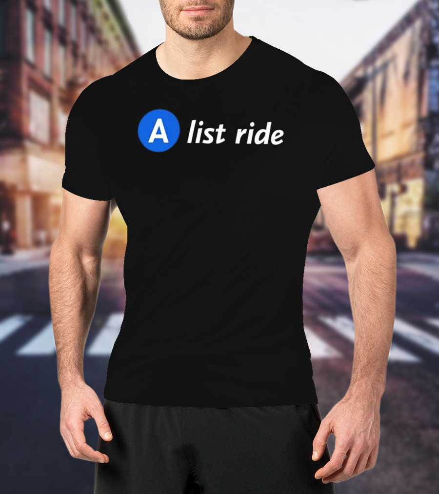 A List Ride Blue Circle Letter A T-Shirt