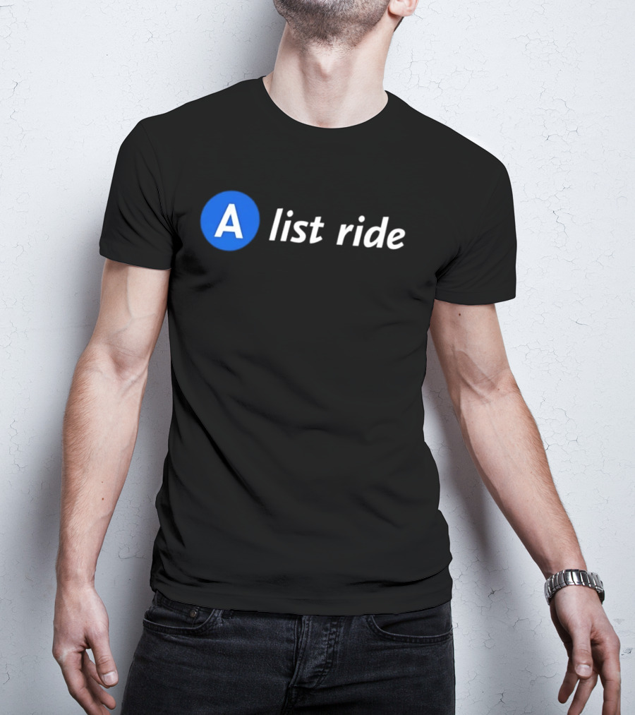 A List Ride Blue Circle Letter A T-Shirt