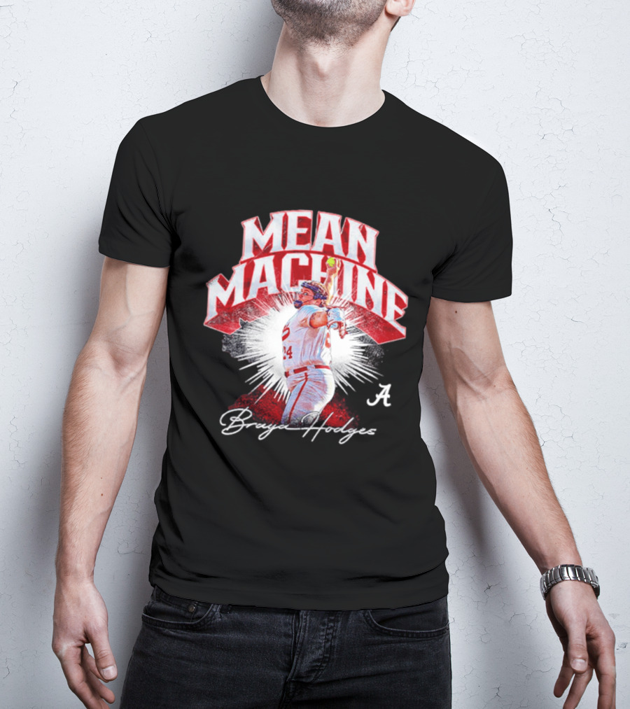 Mean Machine Braya Hodges Alabama Softball Player Collage T-Shirt