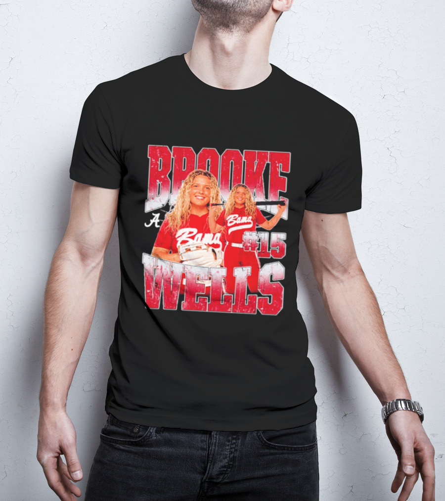 Brooke Wells Bama Softball #15 Player Collage Alabama T-Shirt