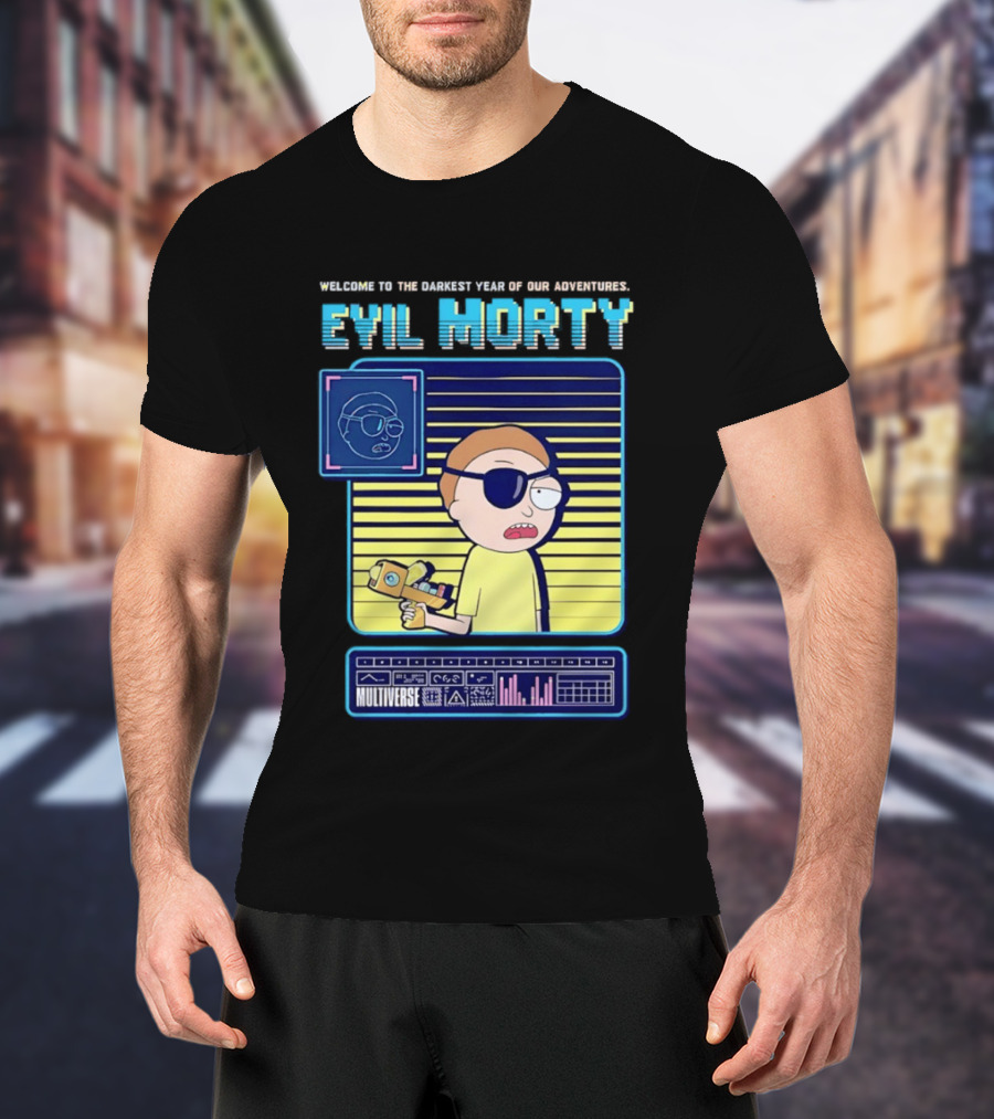 Welcome To The Darkest Year Evil Morty Multiverse Adventure Eyepatch T-Shirt