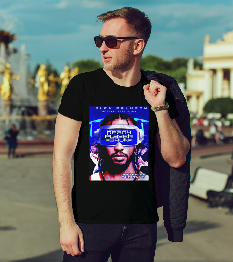 Jalen Brunson NY Knicks Ready Player Brun The Final Boss Brunning The Game T-Shirt