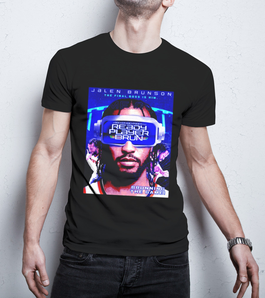 Jalen Brunson NY Knicks Ready Player Brun The Final Boss Brunning The Game T-Shirt