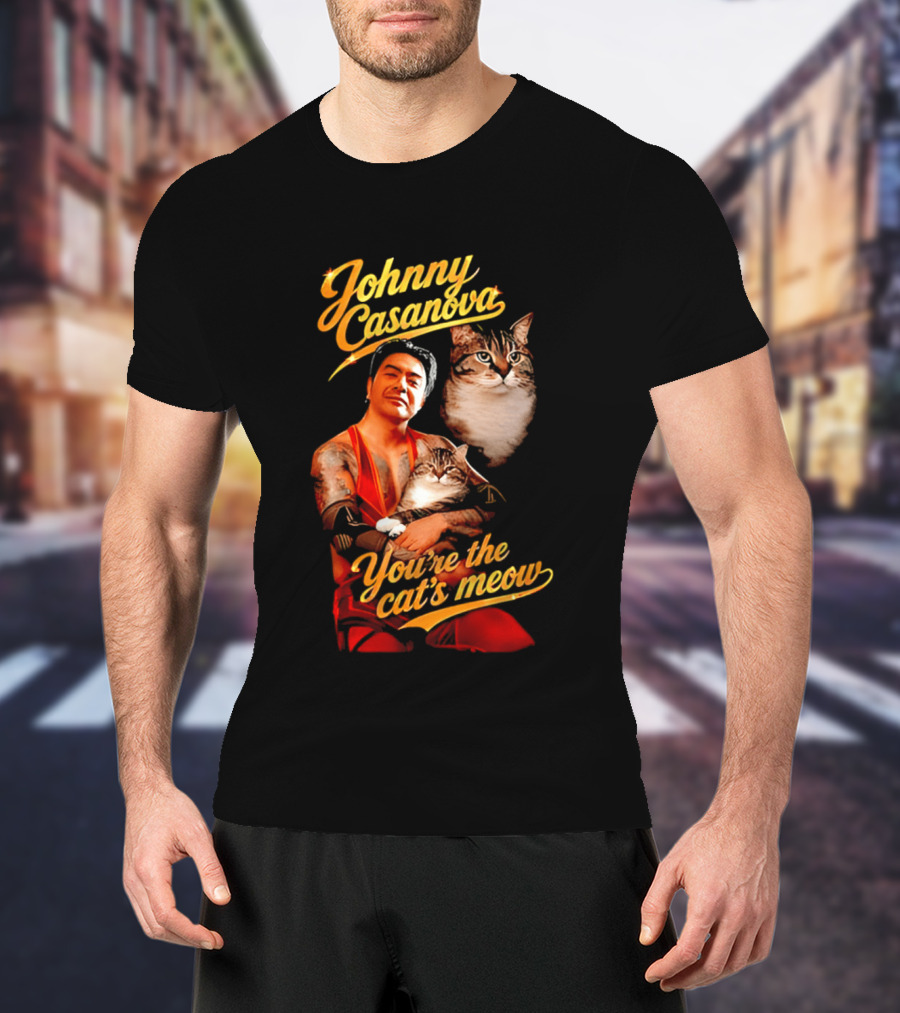 Johnny Casanova Cat's Meow JK Pop Cats T-Shirt