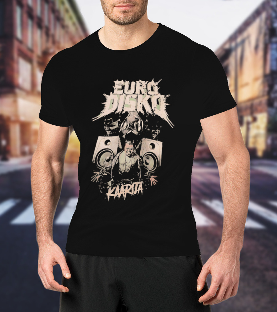 Euro Disko Kaarija Music Speakers And Dance Party T-Shirt