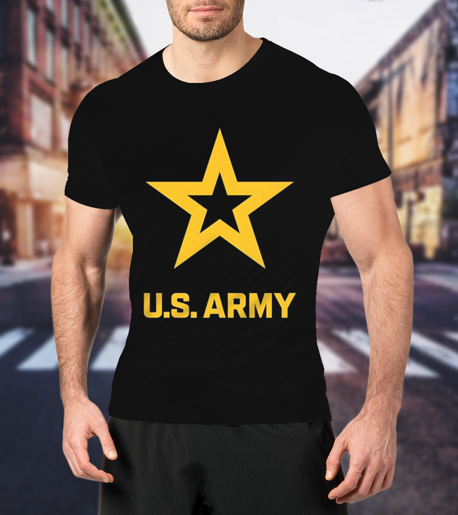 U.S. Army Yellow Star Emblem Service Support T-Shirt