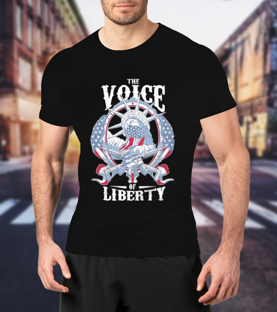 The Voice Of Liberty American Patriot Second Amendment Guns Statue T-Shirt