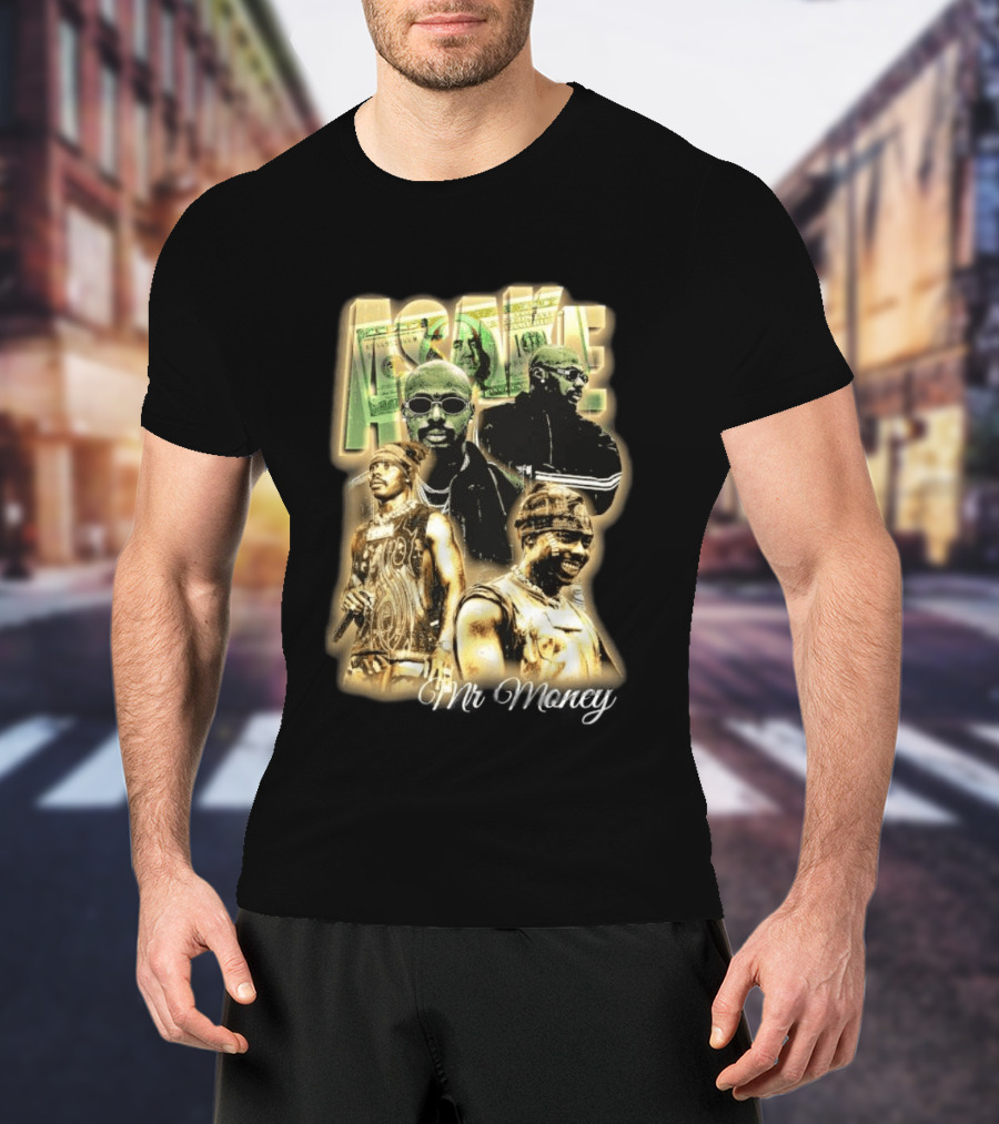 Asake Mr Money Music Artist Collage With Stylish Sunglasses And Fashionable Outfits T-Shirt