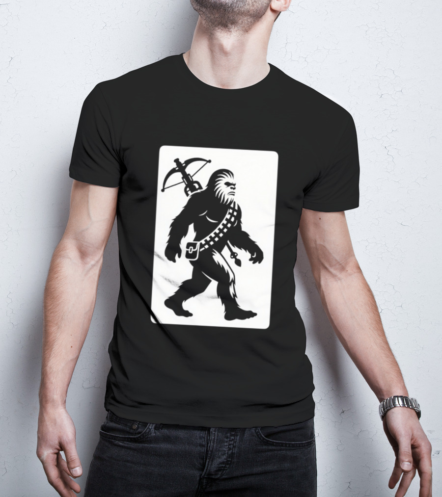 Chewbacca Bigfoot Star Wars Wookiee Hunter Sci Fi Creature Crossbow Trekker T-Shirt