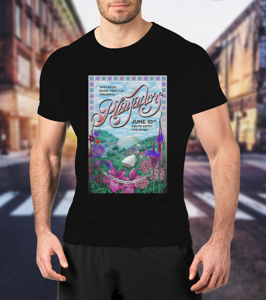 Whitaker Music Festival Playadors June 10 Missouri Botanical Garden St. Louis Event T-Shirt