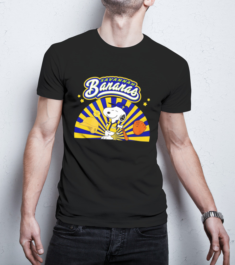 Snoopy Savannah Bananas Baseball Batting Stance T-Shirt