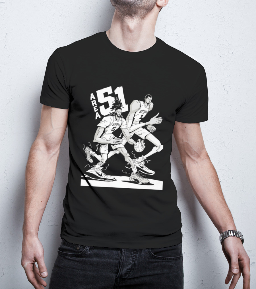 Spurs Area 51 Basketball Duo Aliens T-Shirt