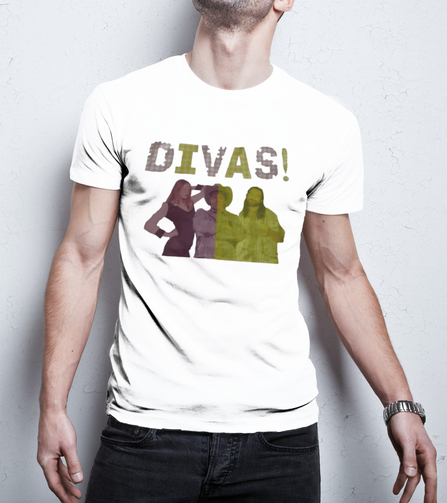 Divas Pop Culture Iconic Trio Plaid T-Shirt