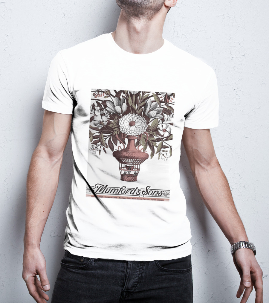 Mumford And Sons Folsom Field Boulder Colorado June 6 2026 Event With Sierra Ferrell And Dylan Connell T-Shirt