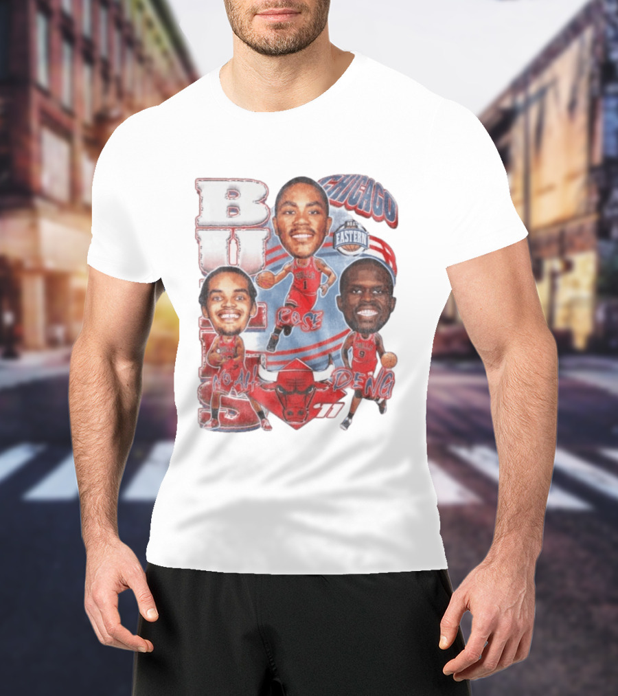 Chicago Bulls Noah Rose Deng NBA Eastern Conference Basketball Stars 11 T-Shirt