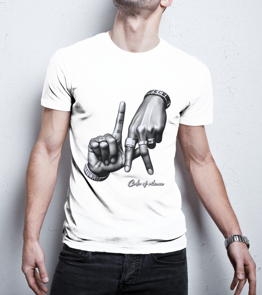 Code Of Silence LA Hand Gesture T-Shirt