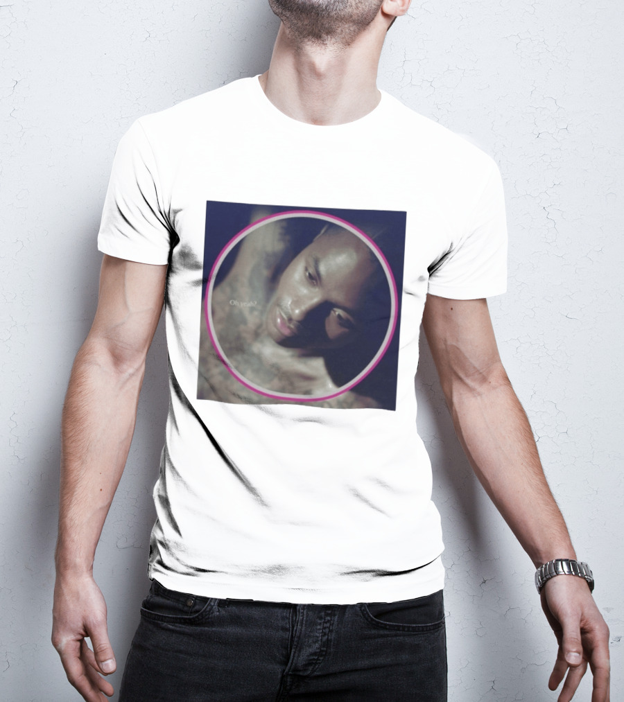 Oh Yeah Steve Lacy Musician Portrait Pink Circle Frame T-Shirt