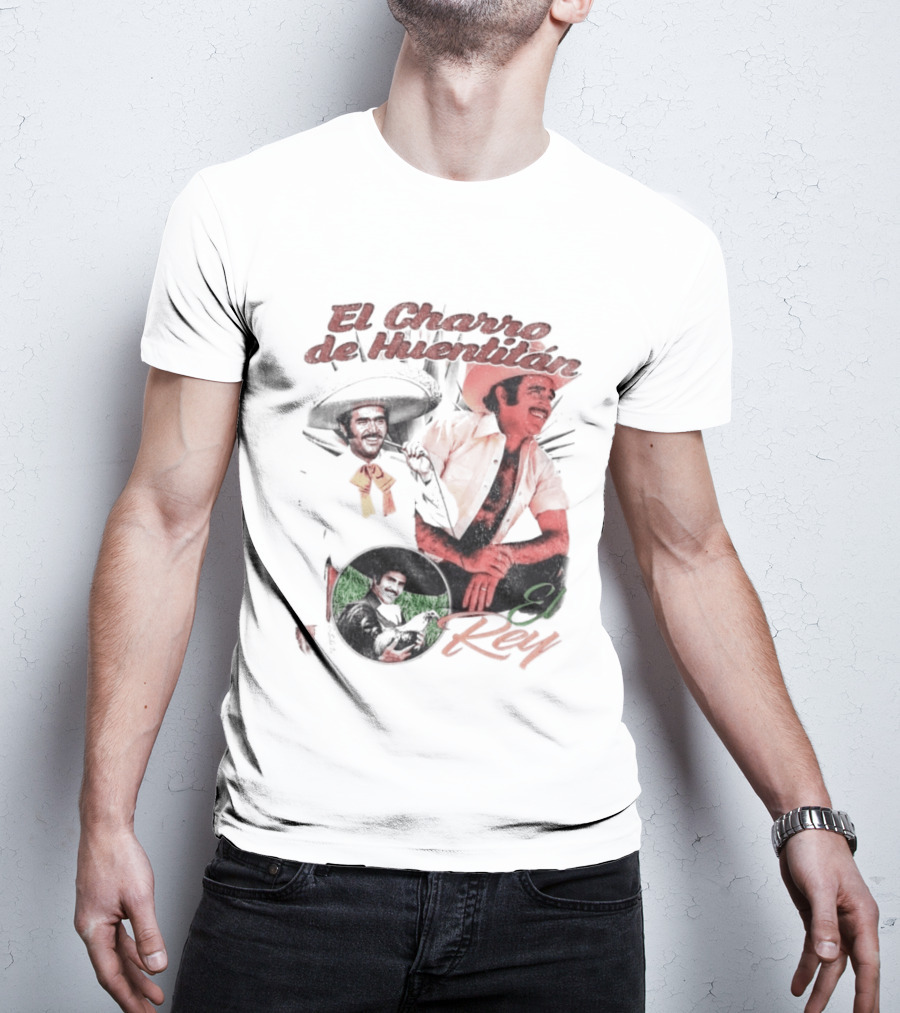 Vicente Fernandez El Charro De Huentitan El Rey Iconic Ranchera Style Mexican Music Legend T-Shirt