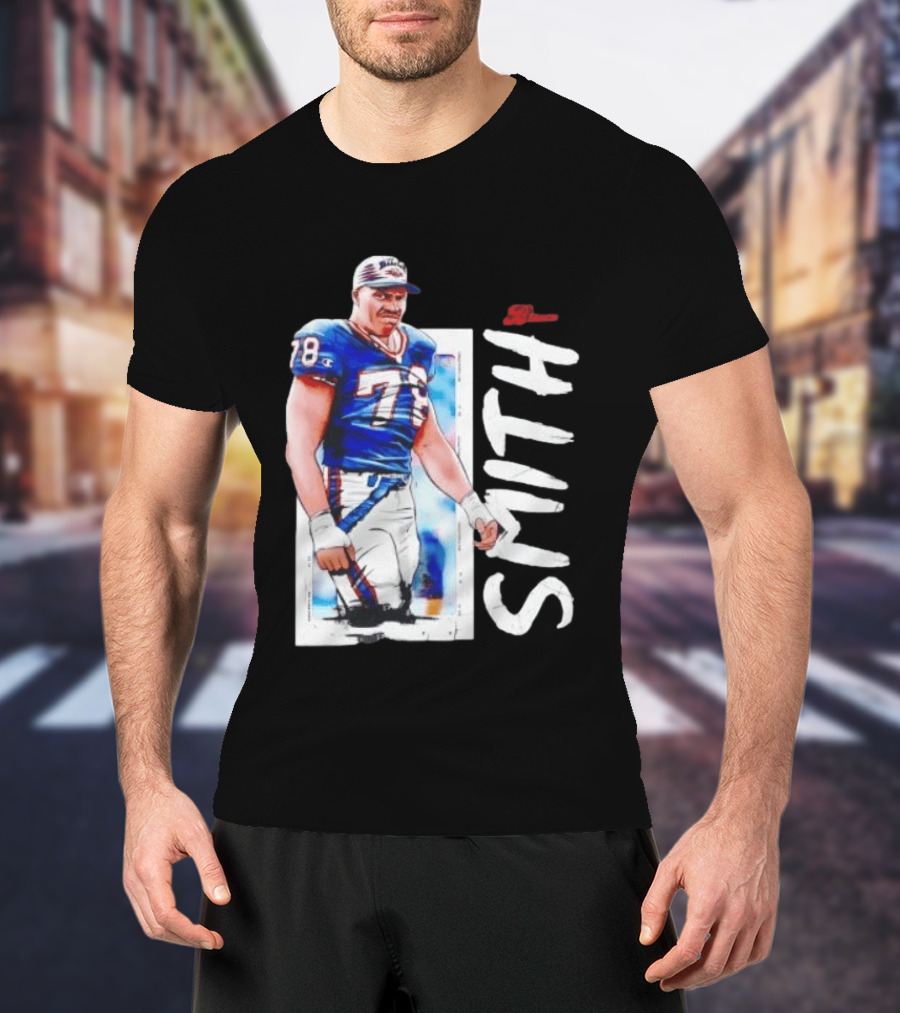 Buffalo Bills Bruce Smith 78 Sack Man NFL Legends T-Shirt
