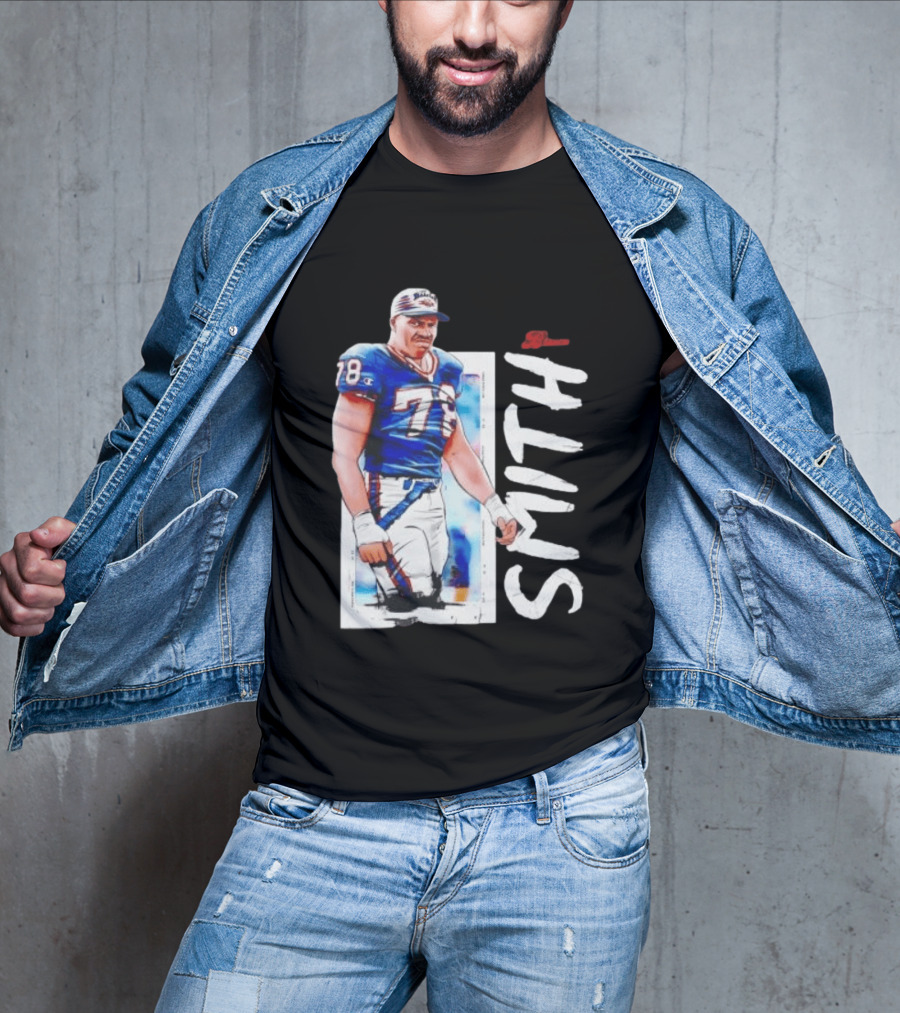 Buffalo Bills Bruce Smith 78 Sack Man NFL Legends T-Shirt